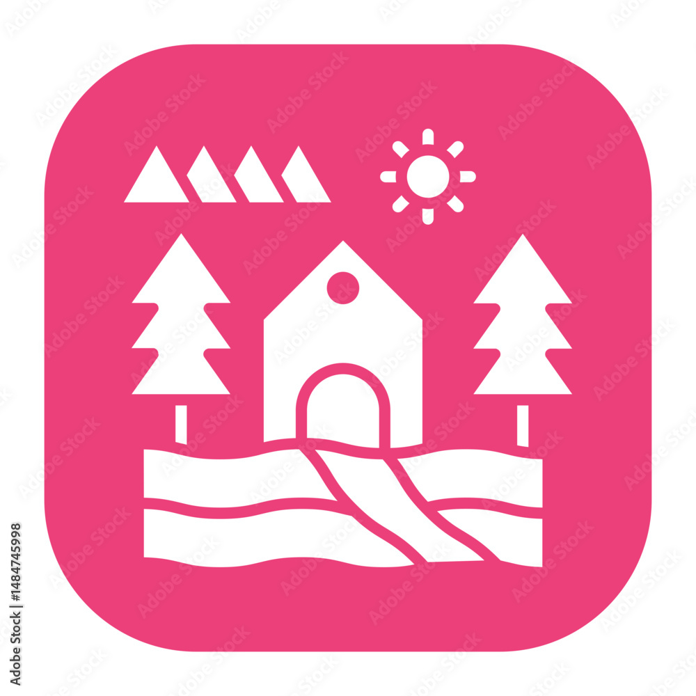 Fototapeta premium Italian Landscape Icon