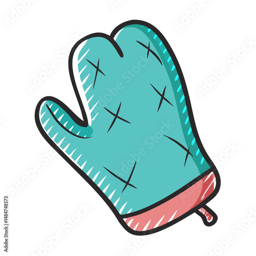 oven mitt icon, oven mitt vector illustration-simple illustration of oven mitt, perfect for oven mitt logos and icons