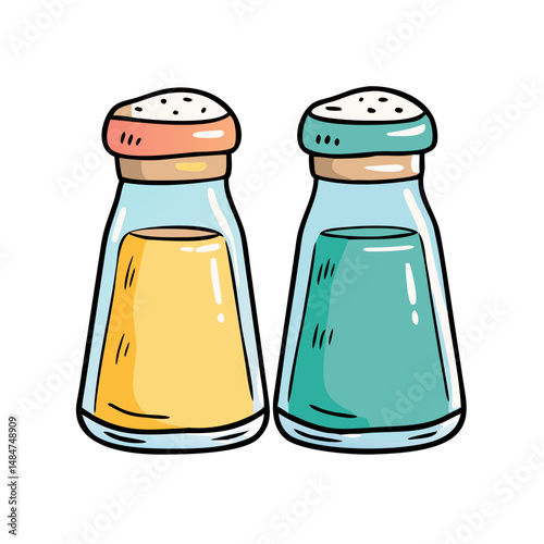 salt and pepper shakers icon, salt and pepper shakers vector illustration-simple illustration of salt and pepper shakers, perfect for salt and pepper shakers logos and icons