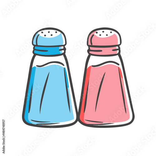 salt and pepper shakers icon, salt and pepper shakers vector illustration-simple illustration of salt and pepper shakers, perfect for salt and pepper shakers logos and icons