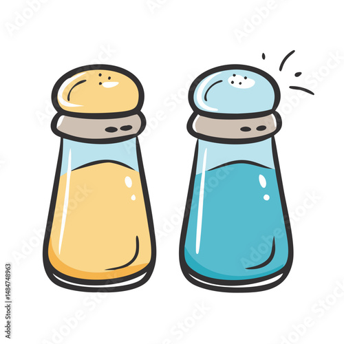 salt and pepper shakers icon, salt and pepper shakers vector illustration-simple illustration of salt and pepper shakers, perfect for salt and pepper shakers logos and icons