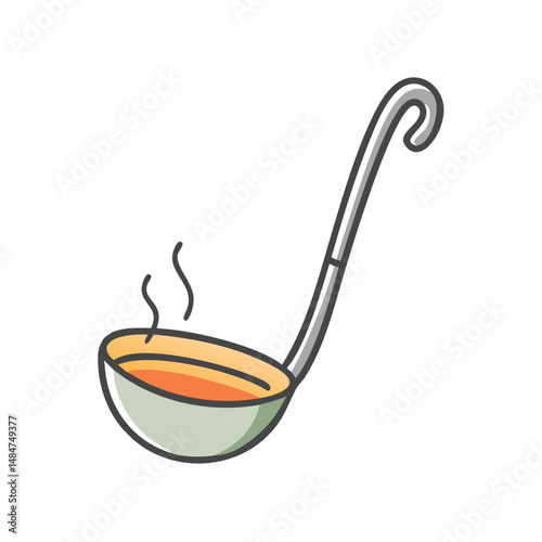 soup ladle icon, soup ladle vector illustration-simple illustration of soup ladle, perfect for soup ladle logos and icons