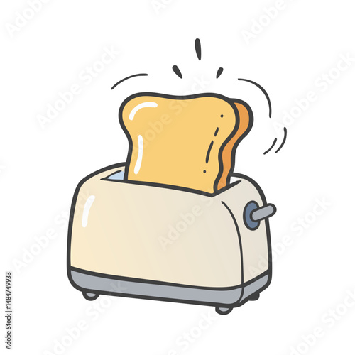 toast popping out of toaster icon, toast popping out of toaster vector illustration-simple illustration of toast popping out of toaster, perfect for toast popping out of toaster logos and icons