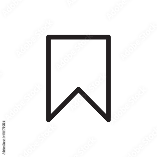 Bookmark icon representing saved items, favourites, or reading lists in minimalistic design