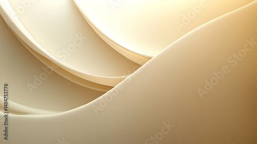 Abstract beige waves, smooth curves, gradient