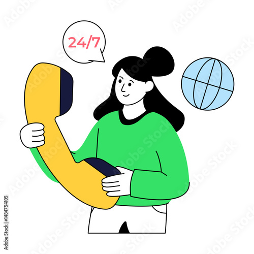 A unique design illustration of contact us