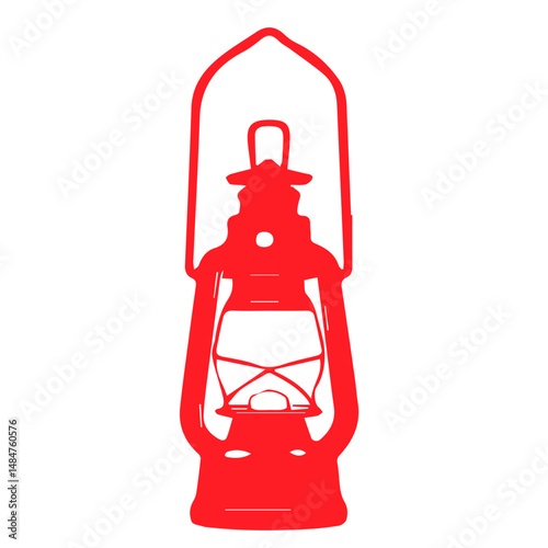red kerosene lamp icon