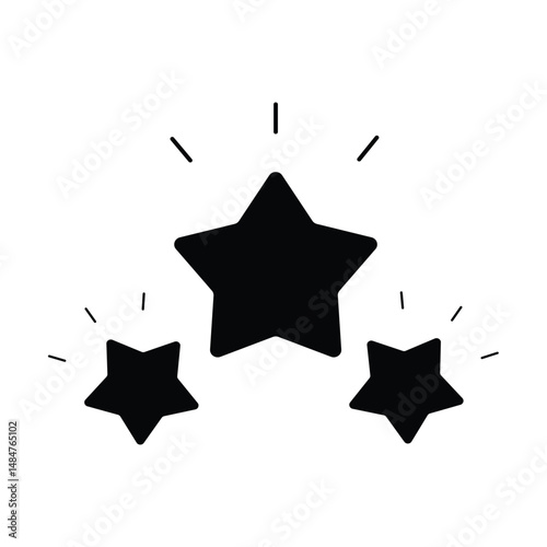 icon triple star shine