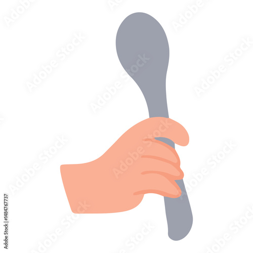 Hands holding gestures. hand holding a spoon, hand holding a pen, various hands with different shapes. Trendy hands poses vector set. Body language signs and symbols for communication