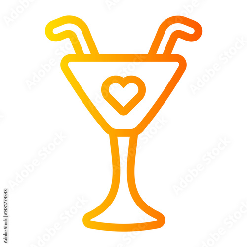 cocktail gradient icon