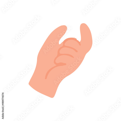 hand holding a spoon, hand holding a pen, various hands with different shapes