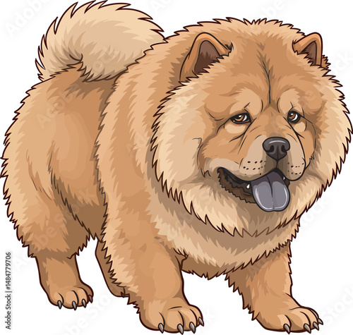 Breed Chow Chow Dog Vector 