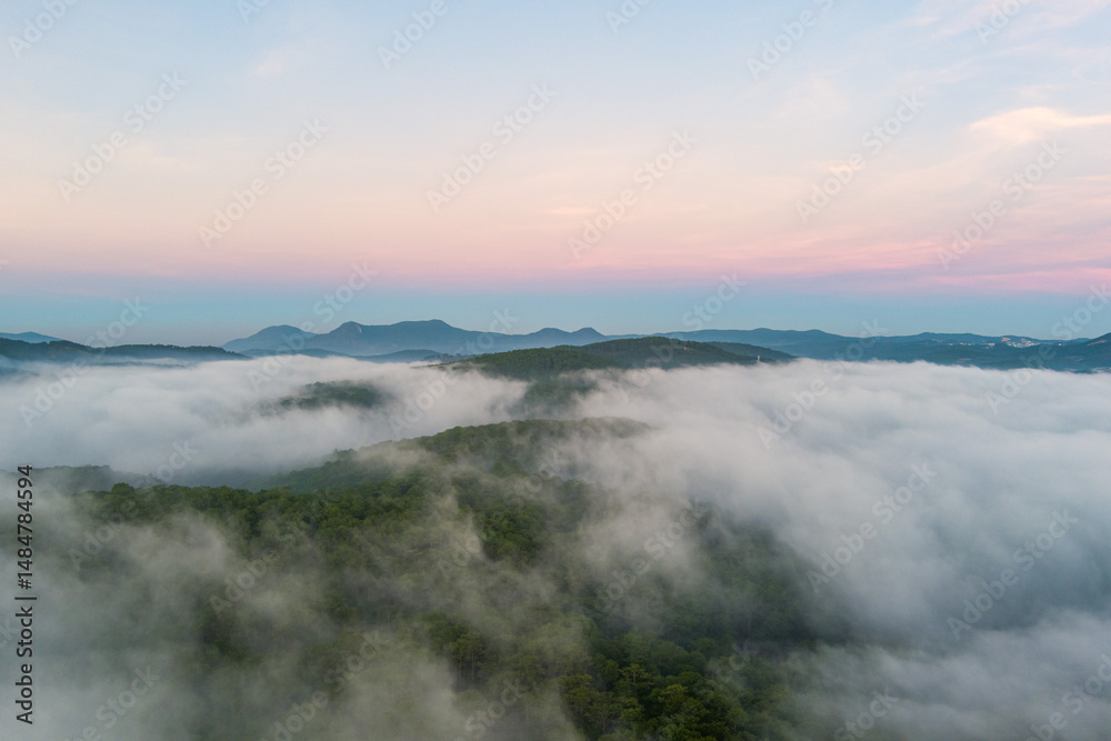 Fototapeta premium fog over the mountains