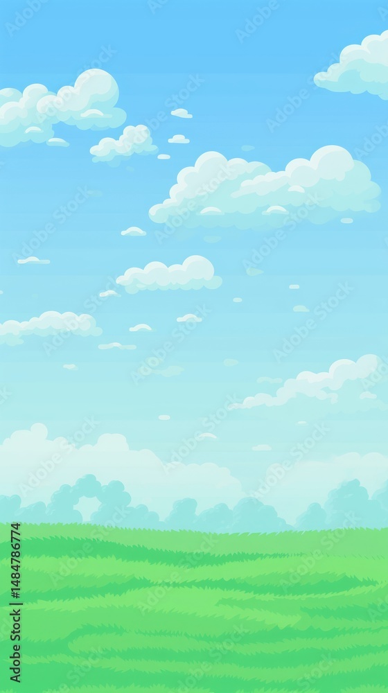 Green field with blue sky backgrounds outdoors horizon. Green field with blue sky backgrounds outdoors horizon.