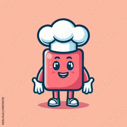 Mascot Chef editable premium cartoon for culinary kitchen restaurant logo vector dining food gourmet illustration character branding tasty cooking professional artwork animated face expression service