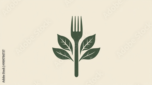 vector illustration of a fork