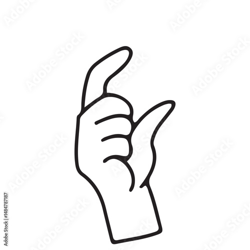 Hand drawn hand poses gesture cartoon design illustration