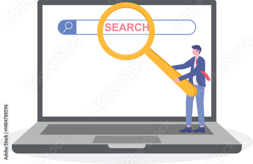 Search box, SEO search engine optimization or finding website from internet,

