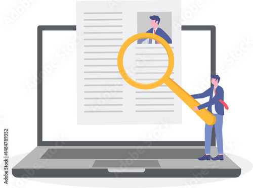 HR human resources elements with work hiring and job career.

