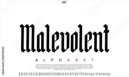 Luxury Malevolent Free Regular alphabet letters font for logo