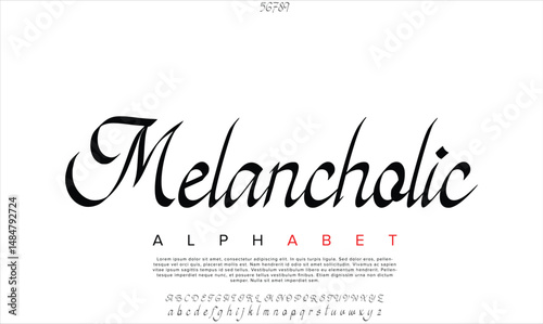 Luxury Melancholic Free Regular alphabet letters font for logo