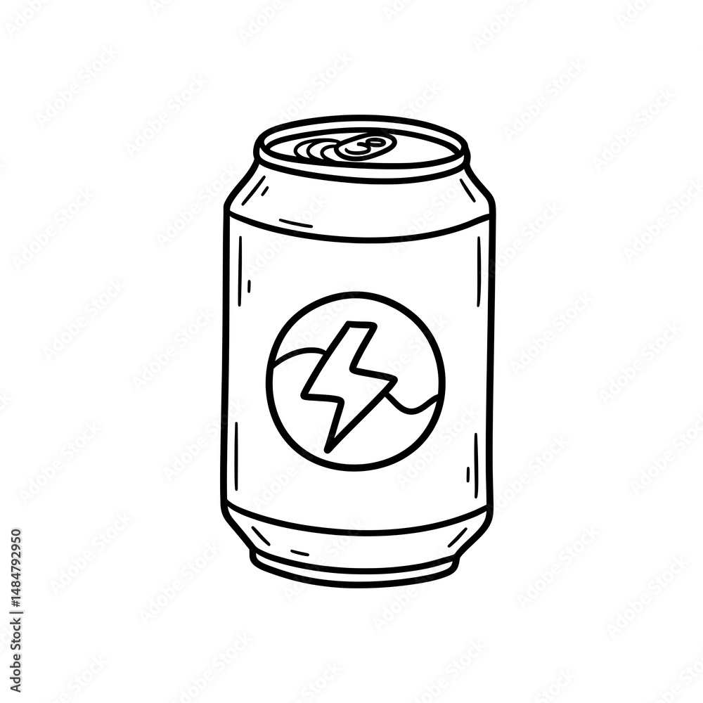 Energy Drink Can Illustration Energy Drink Can Illustration