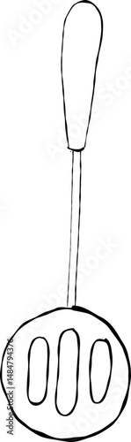 Round Metal Slotted Turner for Cooking