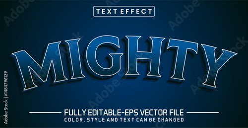 Mighty font Text effect editable