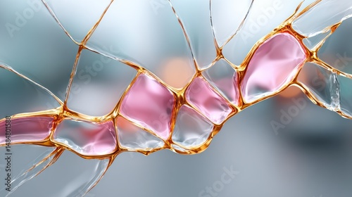 Abstract Pink Gold Liquid Flowing Design Elegant Background Texture