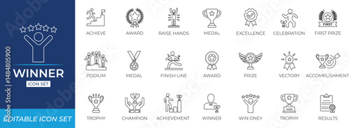 Winner icon icon set.