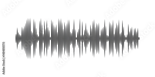 Podcast sound waves set. Waveform pattern for music player, podcast, voise message, music app. Audio wave icon. Equalizer template. Vector illustration isolated on white background in eps 10.