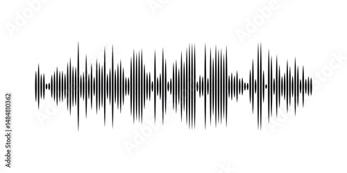 Podcast sound waves set. Waveform pattern for music player, podcast, voise message, music app. Audio wave icon. Equalizer template. Vector illustration isolated on white background in eps 10.