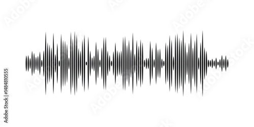 Podcast sound waves set. Waveform pattern for music player, podcast, voise message, music app. Audio wave icon. Equalizer template. Vector illustration isolated on white background in eps 10.