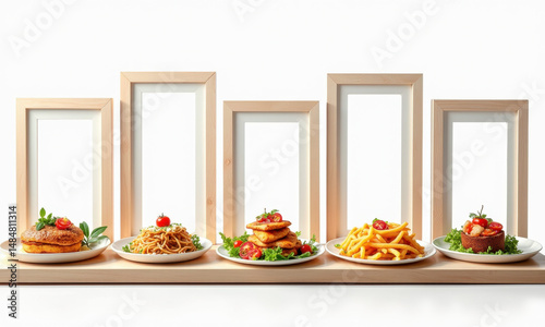Delicious Food Menu Mockup with Frames - Minimalism
