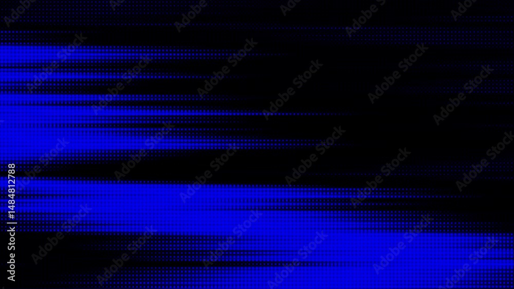 blue halftone lines in fast motion design using black and electric blue tones perfect for global sports events or modern tech presentations with futuristic digital visual style