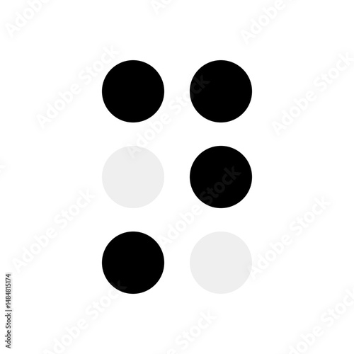 Illustration of English Braille Alphabet A to Z