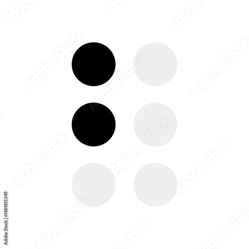 Illustration of English Braille Alphabet A to Z