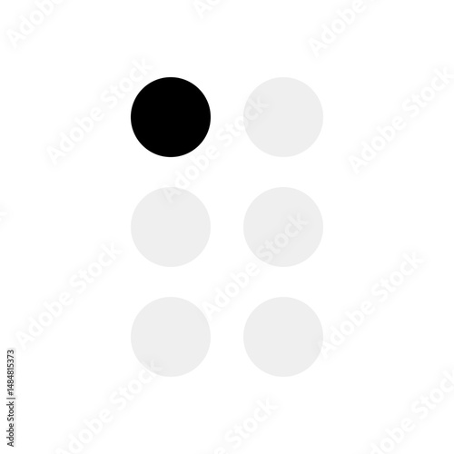 Illustration of English Braille Alphabet A to Z