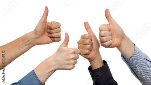 thumbs up illustration stylized hands raised in approval gesture ideal for expressions of success or agreement isolated on a transparent background 46428355 1