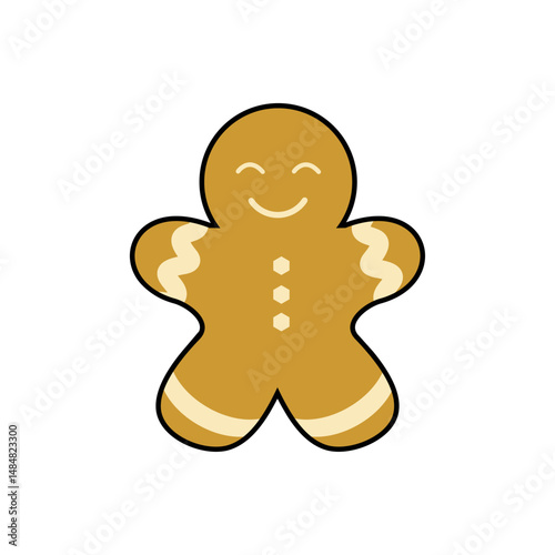 gingerbread man isolated on white