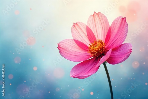 Delicate watercolor painting of a blooming flower ,  background,  watercolor painting