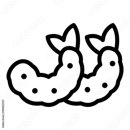 Tempura icon. Vector line icon