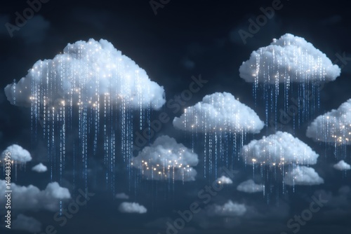 Digital Rain: Cloud Computing Data Flow Visualization