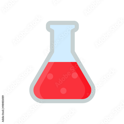 flask simple flat icon illustration