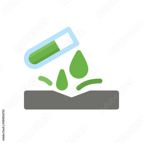 corrosive chemical simple flat icon illustration