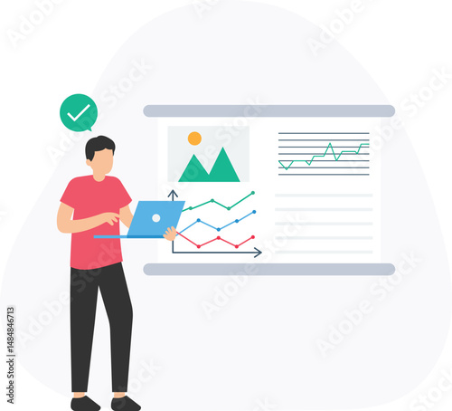 Business statistics or data analysis, market research or consumer behavior, performance metrics or key performance indicators (KPIs), sales data or revenue tracking, financial analysis or cost evaluat