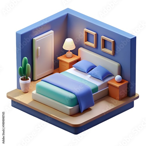 3d modern bedroom interior