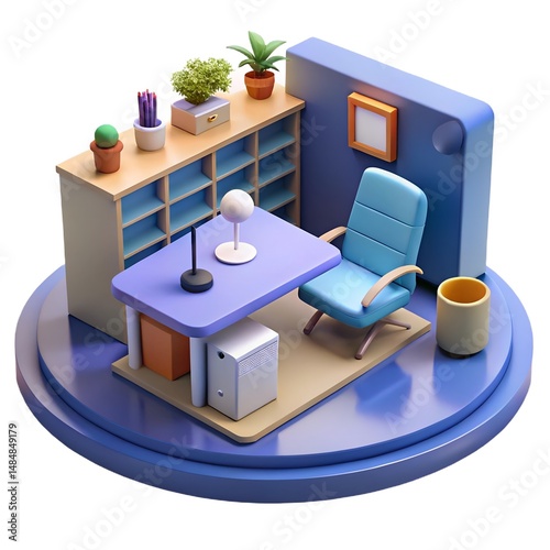 3d render of modern office interior