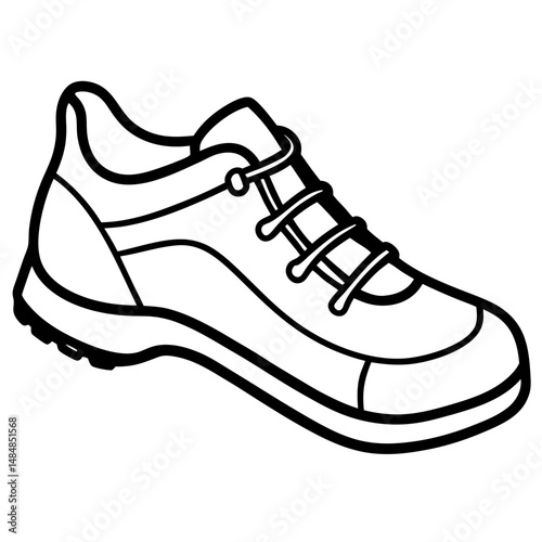 Climbing Shoes Silhouette Vector – Black on White