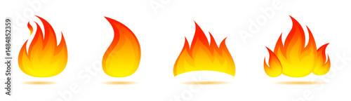 Set Icon Flames full color